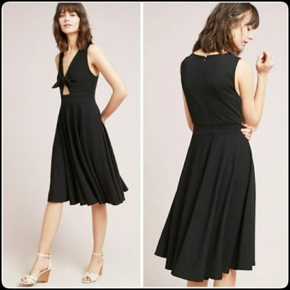 Anthropologie Hutch Black April Keyhole Cutout Dress - Picture 2 of 6